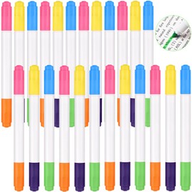 Outus 24 Pieces Neon Markers for Light up LED Board Dual Sided Neon Pens Christmas Stocking Stuffers Colorful Marker Pens Art Supplies for Create Doodle Write Draw Art Crafts