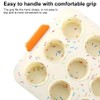 NOWHYX Silicone Muffin Pan,12 Cups Muffin Baking Pan with Handle