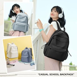 Pakembl School Backpack Womens Causal Travel School Bags 14 Inch Laptop Backpack for Teenage Girls Lightweight Rucksack Water Resistant Bookbag College Boys Men Work Daypack A1