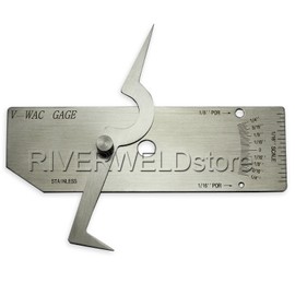 RIVERWELD V-WAC Single Weld Gage Welding Inspection Thread Gauge Inch Checks Undercut Crown Height Porosity Pits