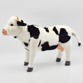 HANSA Toy 4775 Cow Black/White Standing 38 cm