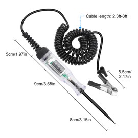 Linkstyle 3-120V DC Automotive Test Light, Steel Probe Circuit Tester LED Digital Display for Cars, Motorcycles, Trucks