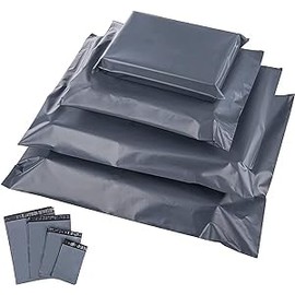AMD Nexus Grey Flexible Lightweight Tear Proof Postal Mailing Bags (9 X 12, Pack of 50) with Self-Seal Closure