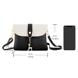 AISPARKY Handbag Teenager Girls Purse Crossbody Leather Small Purse PU Bag Gifts for Children Girls Toddlers with Strap Strap, black