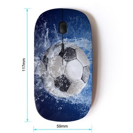 Graphic4You Soccer Football Sports Design Ergonomic Wireless Mouse with Nano Receiver