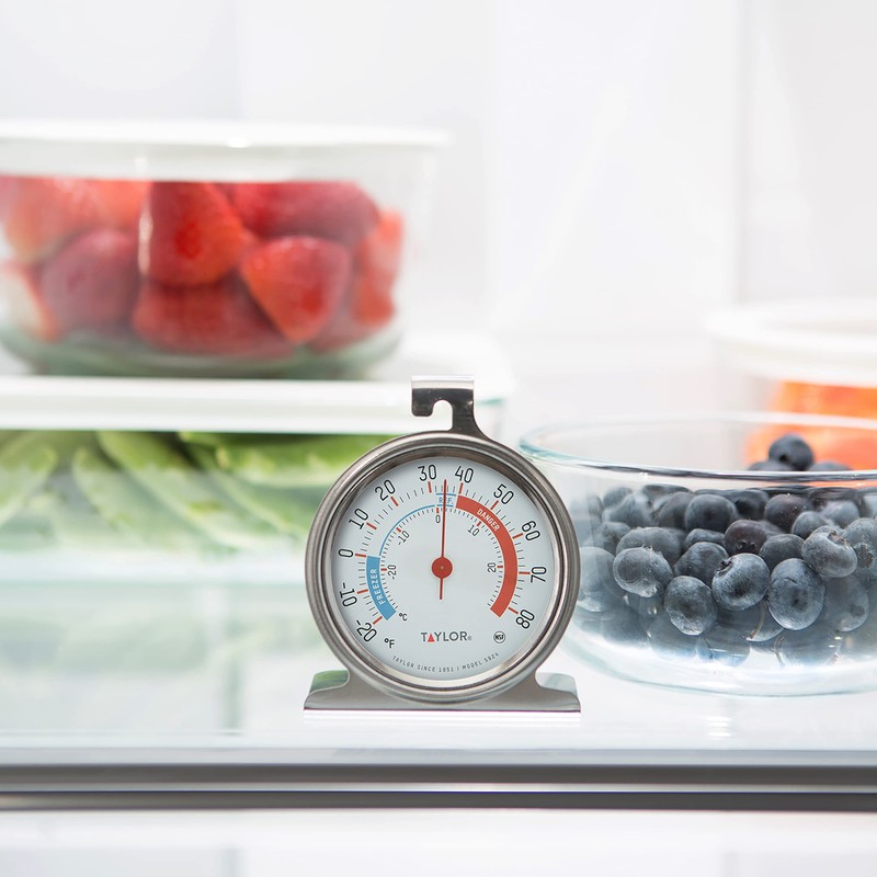 Taylor 5924 Large Dial Kitchen Refrigerator and Freezer Analog Thermometer,