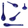 Pirhosigma 8 Color Porcelain Egg Spoons Ceramic Spoons 5 inch