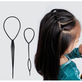 1Set(2pcs) Plastic Magic Hair Braid Ponytail Maker Clip Tool Simple Diy Hair Style Accessories Styling (Blue)