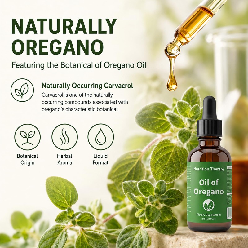 Nutrition Therapy Oil of Oregano, Oregano Oil Drops with Black