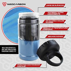 NeoCarbon Toalla Deportiva de Enfriamiento para Gimnasio, Tela Microfibra de Secado Rápido, 2 Piezas