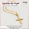 MAZZERI 14k Gold Cross Pendant, Hypoallergenic Gold Religious Charms for