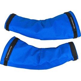 ActiveDogs.com Waterproof Dog Grooming Sleeves, Pet Bathing Contoured Arm Gloves for Pet Baths - 1 Pair, Blue