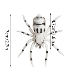 SagaSave Phantom Spider Fishing Lure for Bass Fishing (2.7 Inch) Spider Lure with Self-Righting Ballast for Natural Walking Action Topwater Fishing Bait Hollow Body Weedless-White