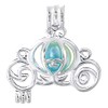 Vie Jeune 10pcs Silver Pearl Cage Locket Pendants, Essential Oil