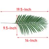 HANDIC 12pcs Artificial Palm Leaves Tropical Plant Outdoor UV Resistant