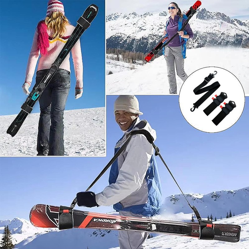 Tracolla per sci, sci carry strap, tracolla regolabile, per un