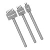 3Pcs Prong Chisel Silver Tool Steel 2/4/6 Prongs DIY Hand