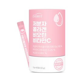 Everfit Low Molecular Fish Collagen Biotin Vitamin C 500 Dalton (Da) 60 sachets 1 skin health 1 / 에버핏 저분자 피쉬 콜라겐 비오틴 비타민C 500달톤(Da) 60포 1개 피부건강 1개
