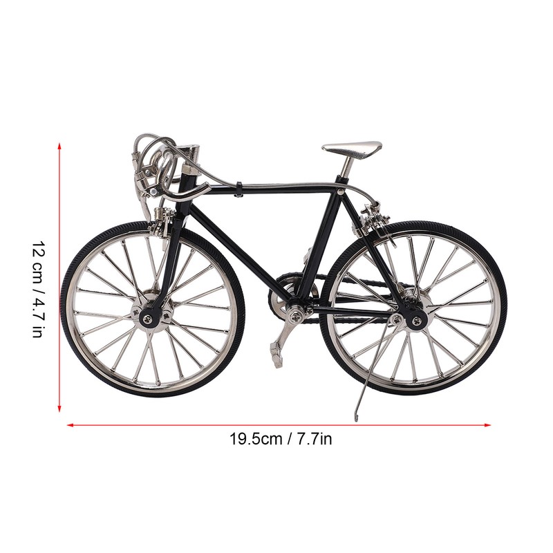 Bicycle Model Vivid Design DIY Decorative 12x19.5cm/4.7x7.7in Alloy Material Miniature