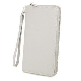 UTO Women's Wallet RFID Blocking Well Organised Multi Card Slots Cinnamon Faux Leather, 911 New Grey, Classic