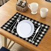 4Pack Farmhouse Decor Placemats Black White Buffalo Plaid Kitchen Inspirational