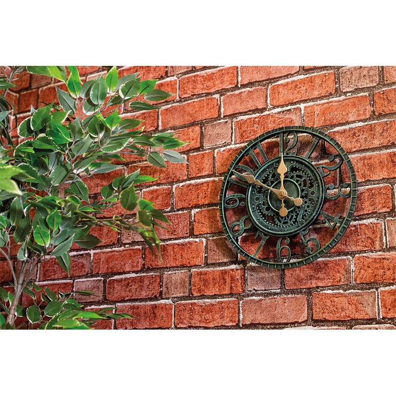 Vintage Open Face Design Weather Resistant Outdoor Clock 300mm /