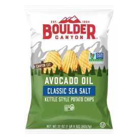 Boulder 2 Packs Boulder Canyon Avocado Oil Classic Sea Salt Kettle Cooked Chip 22oz Each