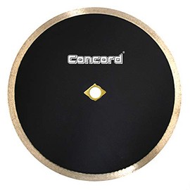 Concord Blades CRS070D10CP 7" Continuous Rim Diamond Tile Blade for all types of ceramic tiles. Quarry, porcelain, stone, marble and granite tiles.