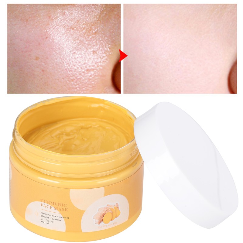 120g Turmeric Facial Mud Mask Improve Dullness Cleansing Moisturizing Mask