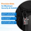 TSA Approved Cable Luggage Locks, Re-settable Combination with Alloy Body