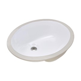 Wells Sinkware Oval 19 x 16 Ceramic Undermount Bathroom Sink Vanity White