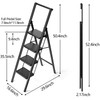 SOLADDER Step Ladder 4 Step Folding Stool with Anti-Slip Widened
