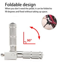 M8 Motorcycle Footrests, 2 Pack 90° Foldable Footrests, Universal Electric Motorcycle Front and Rear Non-Slip Passenger Pedal Support for Electric Motorcycles, Sports Bikes, Pocket Motorcycles