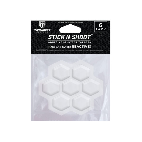 Stick N Shoot- 6 Adhesive Bleeding Targets - Splatter Targets – Reactive Target – Target Accessory – Targets for Shooting, Multi-Color