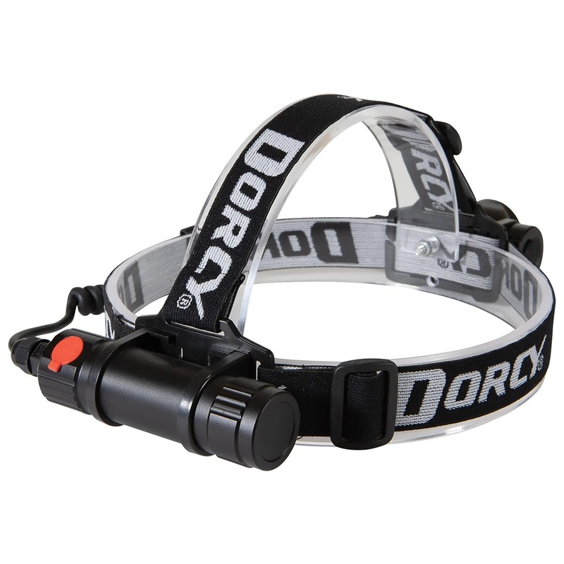 Dorcy 1,000-Lumen Pro Water-Resistant LED Rechargeable Headlamp, Black (41-2121)