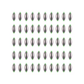 SagaSave 50 Pcs Fishing Weights, with Plastic Plugs, Lead Weight Sinkers, Opening Design, Round Split Shots, for Freshwater Fishing (4 g / 0.14 oz)