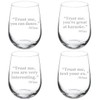 Set of 4 Wine Glass Goblet Funny Trust Me Collection