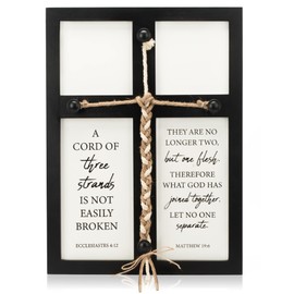 OUR CENTERPIECE A Cord of Three Strands Wedding Ceremony Sign 17x23 Unity Rope Cross Sign, Wedding Unity Ideas