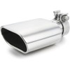 Square Exhaust Tip 3" Inlet, Coating Rectangle Exhaust Tailpipe Tip