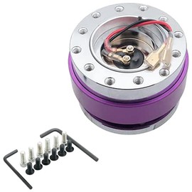 Riloer Universal 6-hole Car Steering Wheel Quick Release, HUB Racing Adapter, Snap Off Kit for Racing Car Sport Steering Wheel, Hub Adapter Snap Off Boss Kit, Purple
