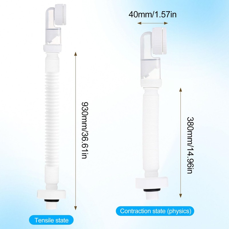 Flexibler Ablaufschlauch, G1-1/4 Abflussrohr, Silikondichtung, 360° Drehbar, Ablaufschlauch Waschbecken, Flexibel