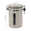 Coffee Canister 1800ml 304 Stainless Steel Window Design One Way