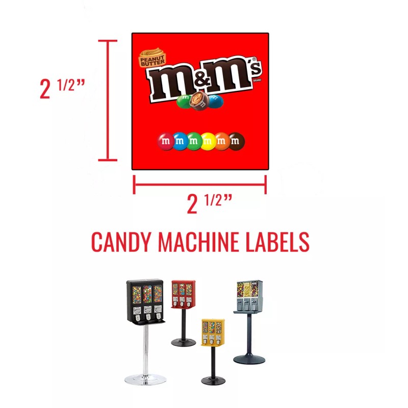 Unbranded (16) CANDY VENDING MACHINE STICKERS LABELS - MEGA VARIETY