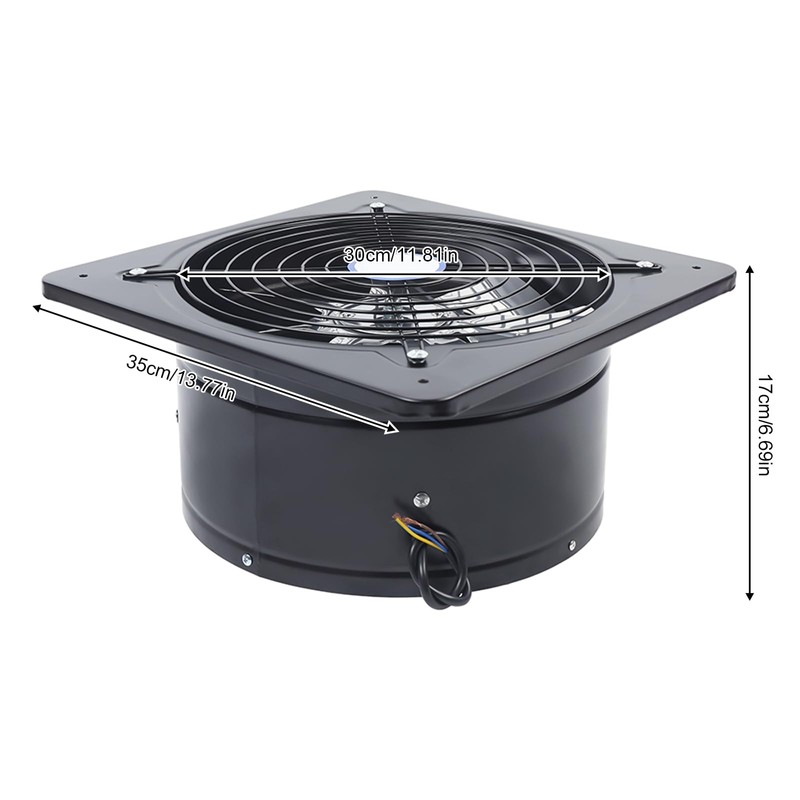 VPABES 14Inch Portable Exhaust Fan, 125W Wall Mounted Vent Fans