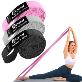 iMoebel Fitness Band Set of 3 Fabric Resistance Bands - 3 Resistance Levels Long Resistance Bands Non-Slip Gymnastics Band Pull-Up Band for Strength Training Crossfit Yoga Home Workout