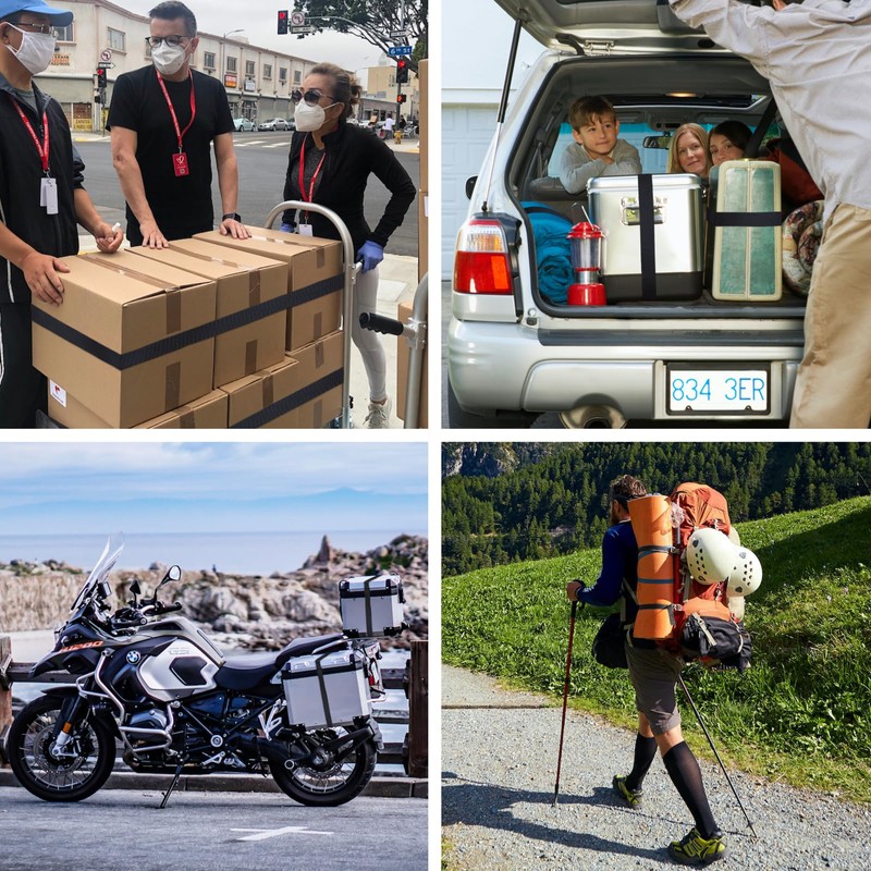 TRIWONDER 25 mm Black Nylon Webbing Strap with Adjustable Buckles,