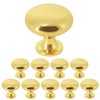 Probrico 10 Pack Kitchen Door Knobs Single Hole Gold Cabinet