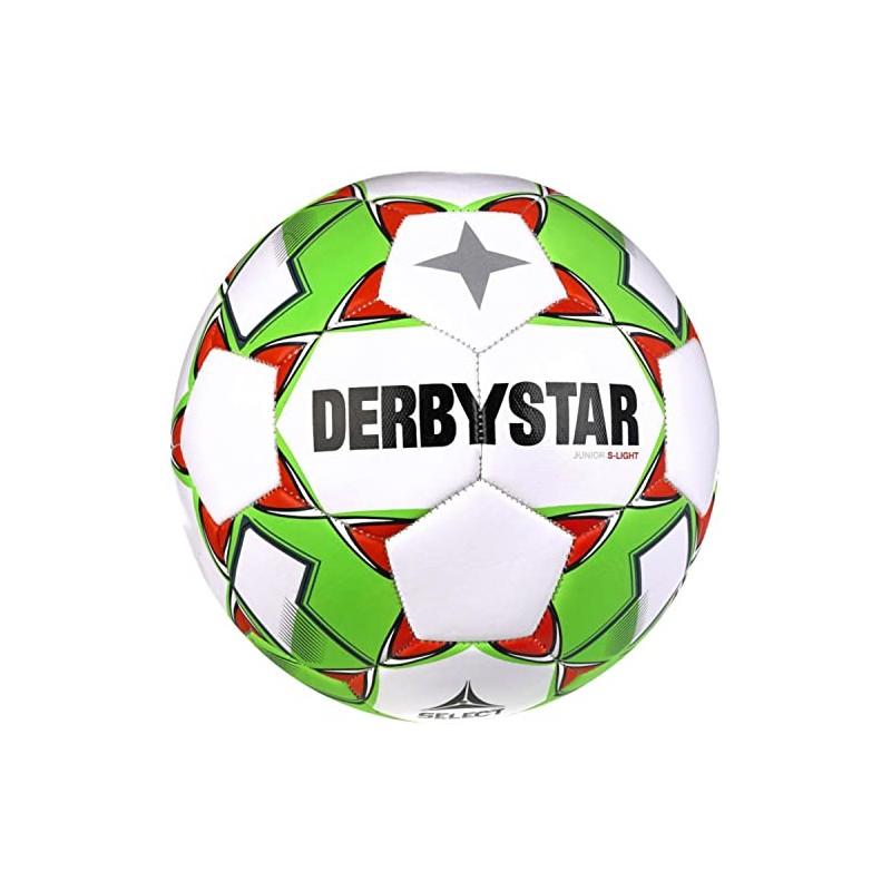 Derbystar Unisex Youth Junior S-Light v23 Football, White Green, 5