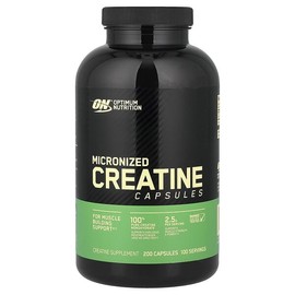 Optimum Nutrition, Micronized Creatine Capsules, 200 Capsules (1.25g per capsule) / Optimum Nutrition (옵티멈뉴트리션), 미분화 크레아틴 캡슐, 캡슐 200정(캡슐 1정당 1.25g)