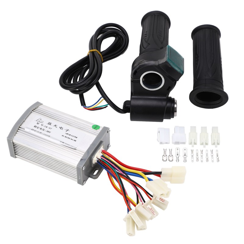 48V 1000W Motor Brushed Controller Twist Throttle with Lock Key